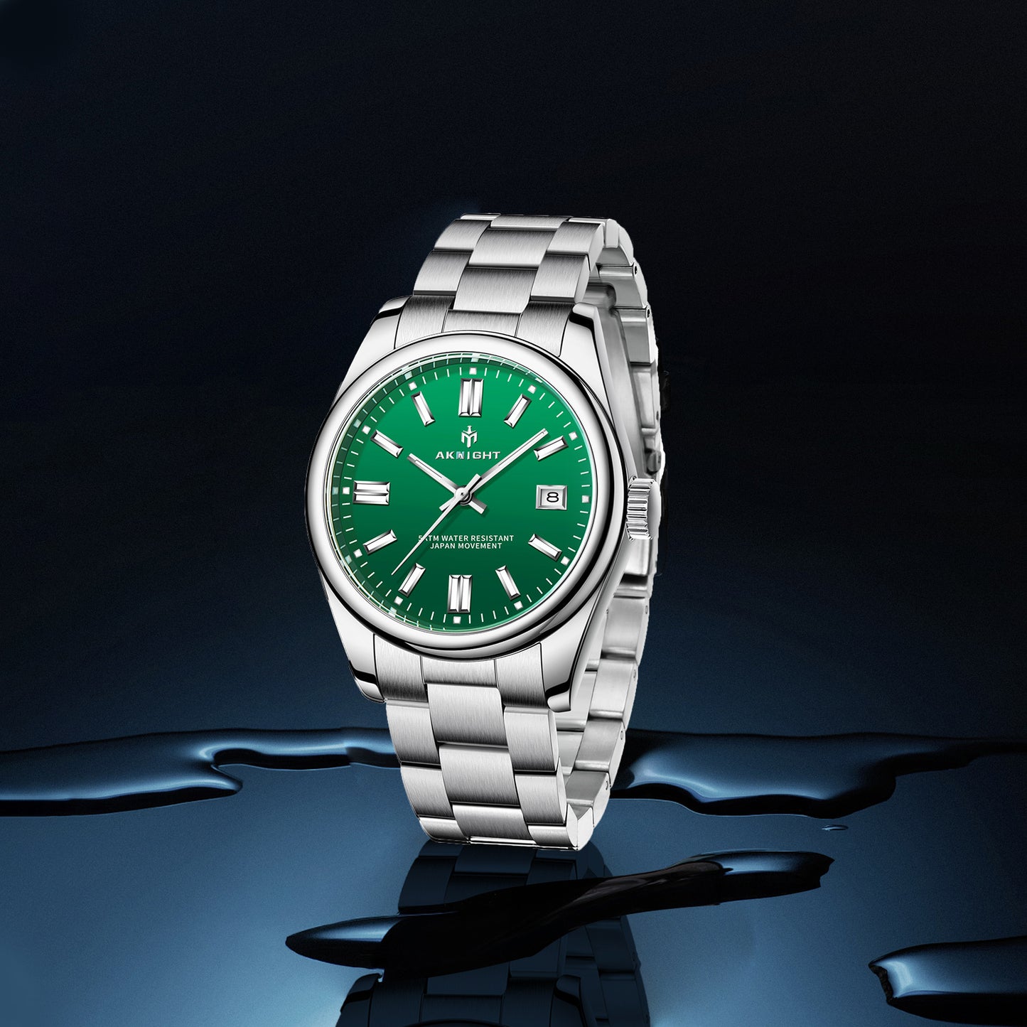 Men's Waterproof Stainless Steel Analog Chronograph Watch, Luminous Easy-Read Dress Watch, Fashion Business Watch, Elegant Gift