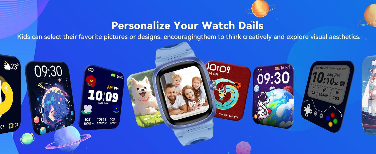 K1 Children's Smartwatch, Kids GPS Tracker Watch with Call, Safe and Easy-to-Use