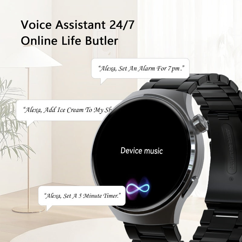 Men's Smartwatch, Business Fitness Watch with Call Answer, Heart Rate Monitor, Waterproof Sports Smart Watch
