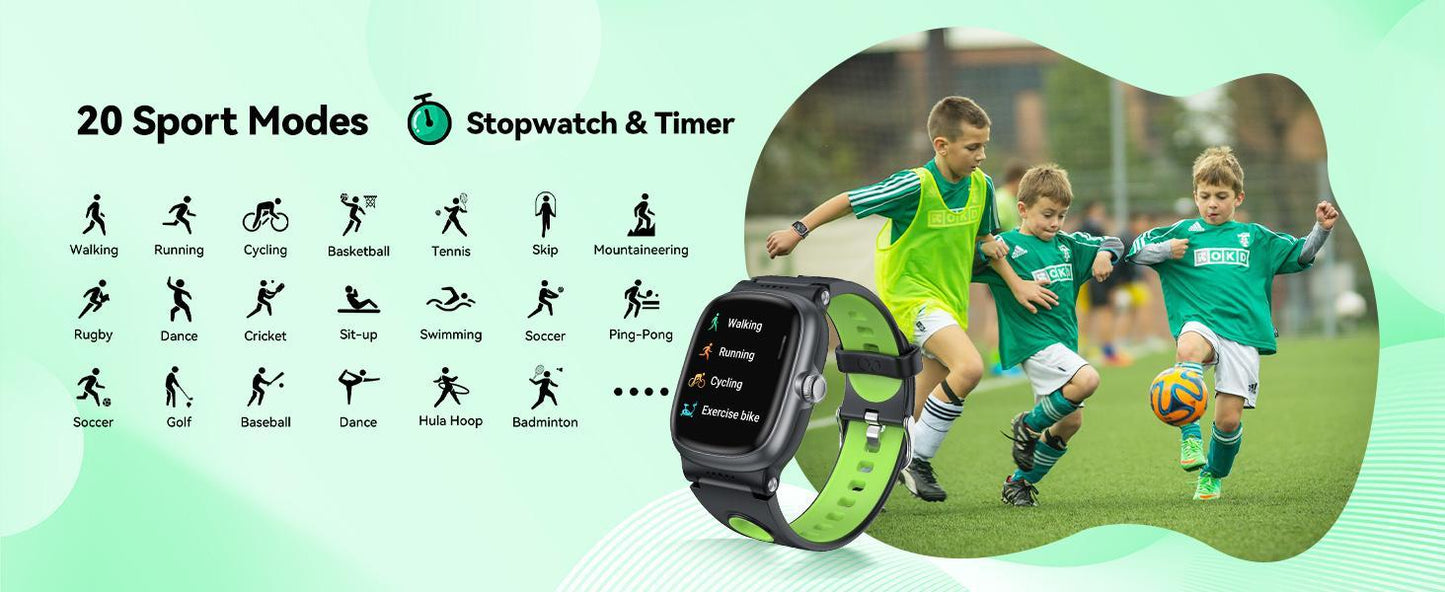 K1 Children's Smartwatch, Kids GPS Tracker Watch with Call, Safe and Easy-to-Use