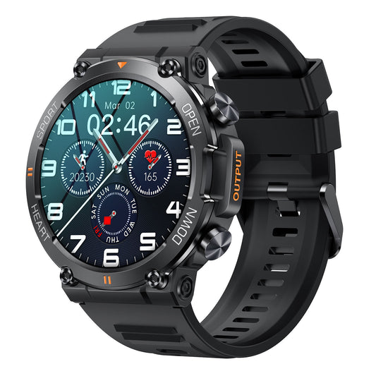 Men's Smartwatch, Round Big Screen Fitness Tracker with Wireless Call Answer, Outdoor Sports Smart Watch