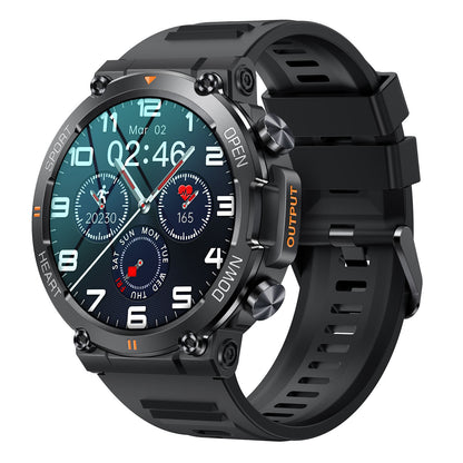 Men's Smartwatch, Round Big Screen Fitness Tracker with Wireless Call Answer, Outdoor Sports Smart Watch