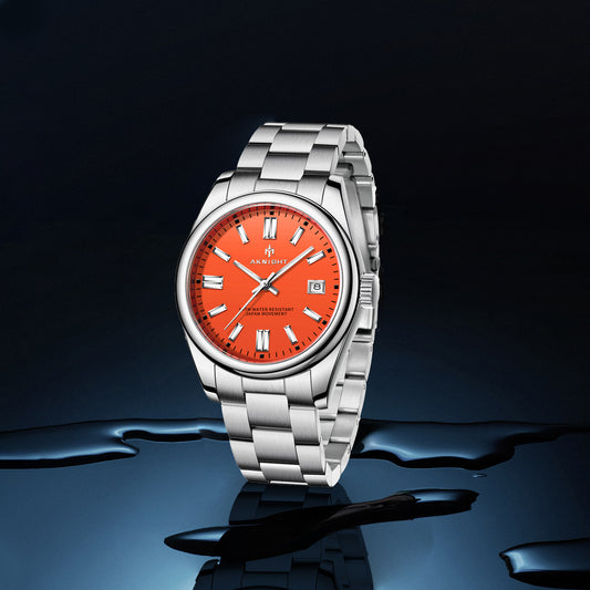 Men's Waterproof Stainless Steel Analog Chronograph Watch, Luminous Easy-Read Dress Watch, Fashion Business Watch, Elegant Gift