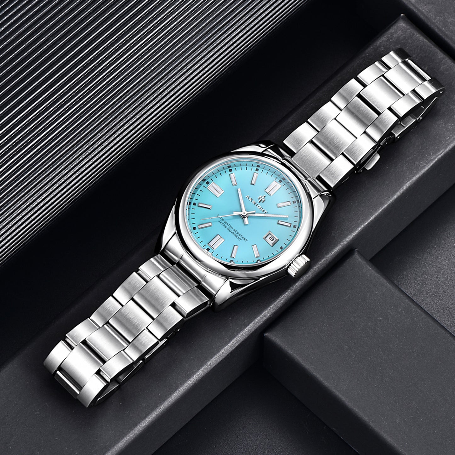 Men's Waterproof Stainless Steel Analog Chronograph Watch, Luminous Easy-Read Dress Watch, Fashion Business Watch, Elegant Gift